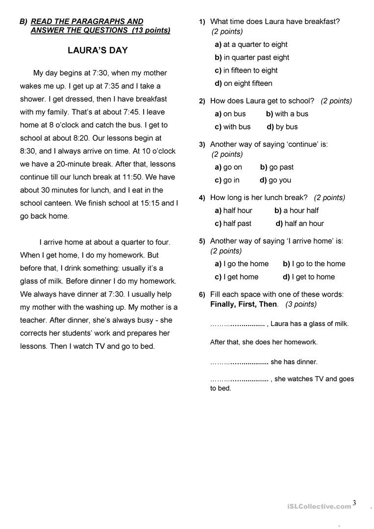 Placement Test (A1-A2) Worksheet - Free Esl Printable Worksheets - Free Esl Assessment Test Printable