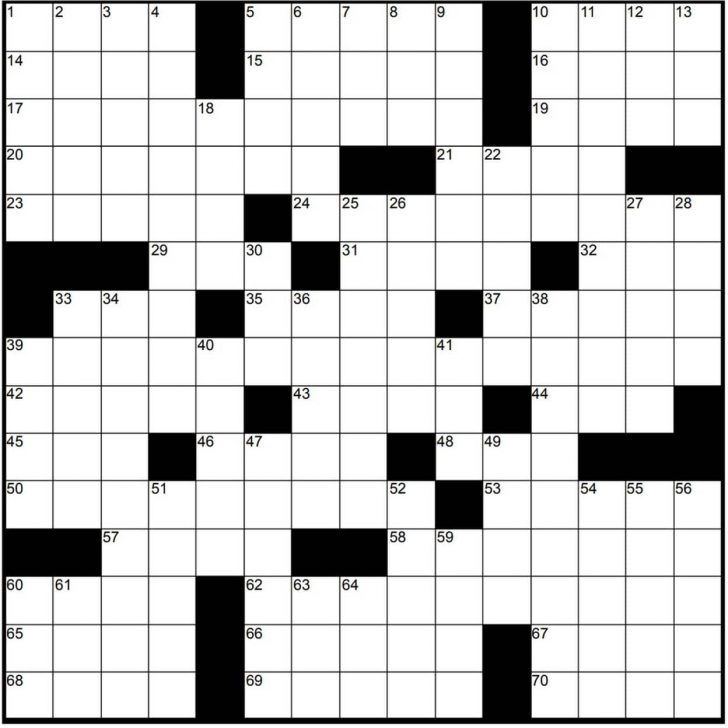 Merl Reagle's Sunday Crossword Free Printable