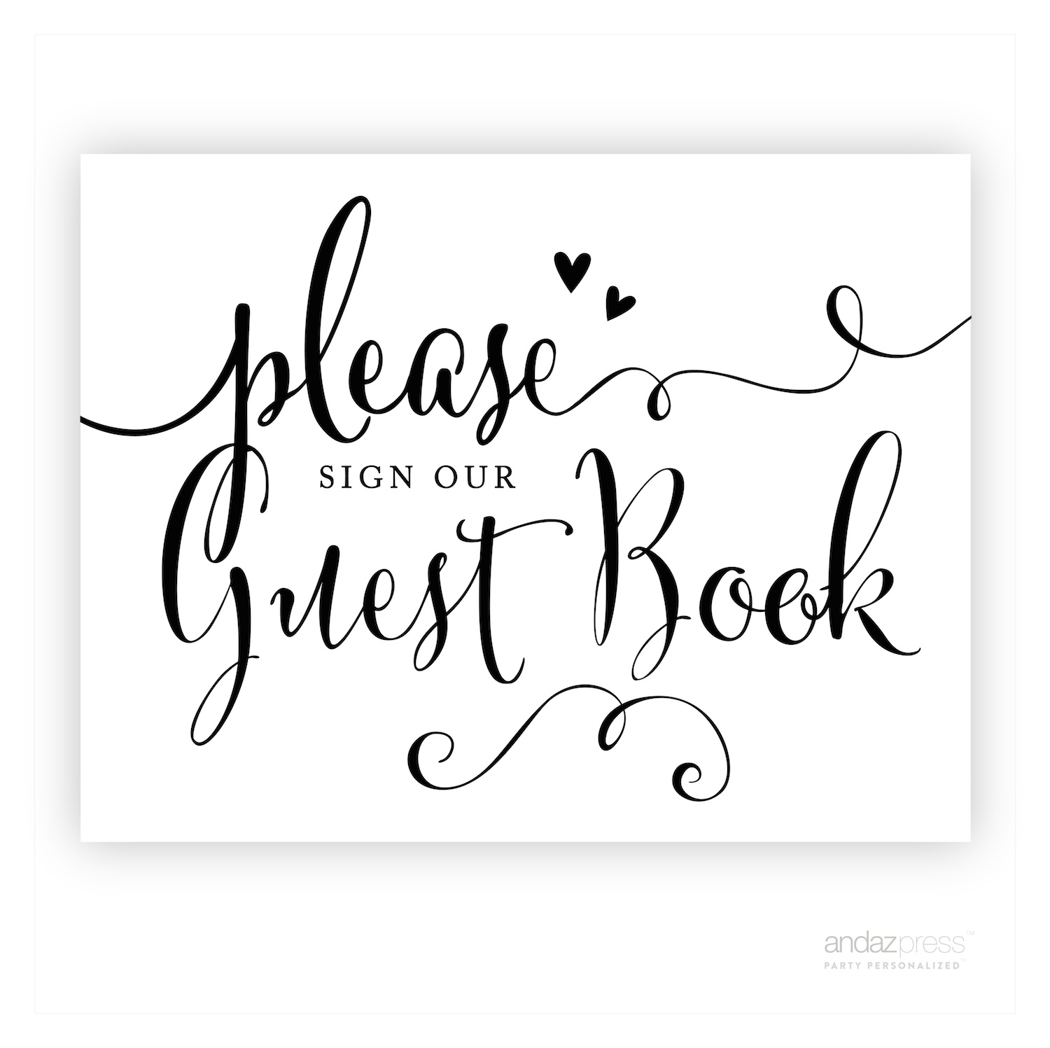 Make A Guest Book Sign For Your Wedding Or Event. Our Free Printable