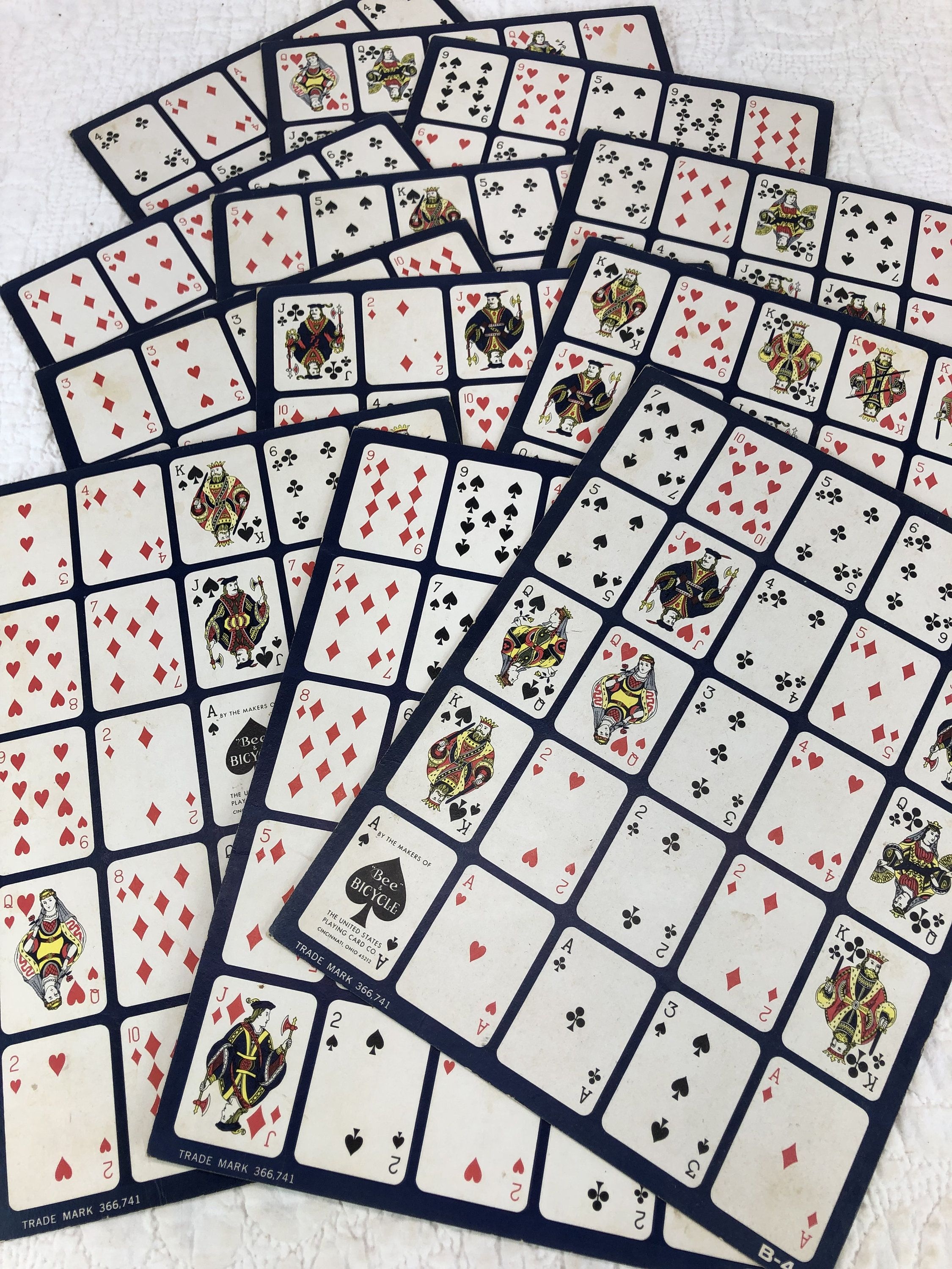 Po-Ke-No Game Cards, 12 Cards, Vintage Cardboard, Make Tags, Book - Free Printable Pokeno Game Cards