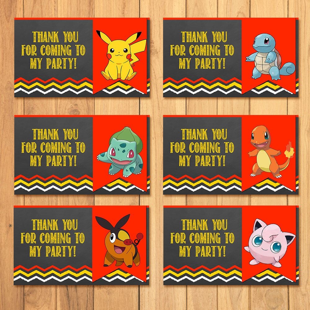 Pokemon Thank You Tags Free Printable Printable Word Searches