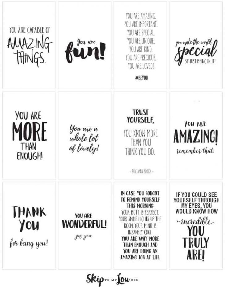 Positive Affirmations {Print And Share With Friends} Skip To My Lou