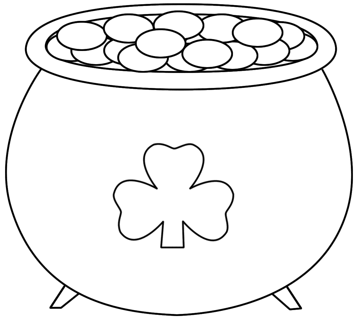 Pot+Of+Gold+Printable | Pot Of Gold - Coloring Pages | Saint - Pot Of Gold Template Free Printable