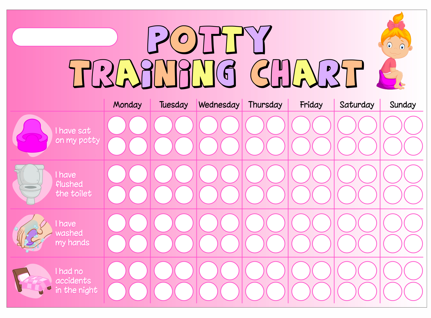 Free Printable Minnie Mouse Potty Training Chart - Free Printable