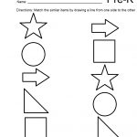 Pre K Matching Worksheets | Kids | Pre K Worksheets, Pre K Math   Free Printable Pre K Activities