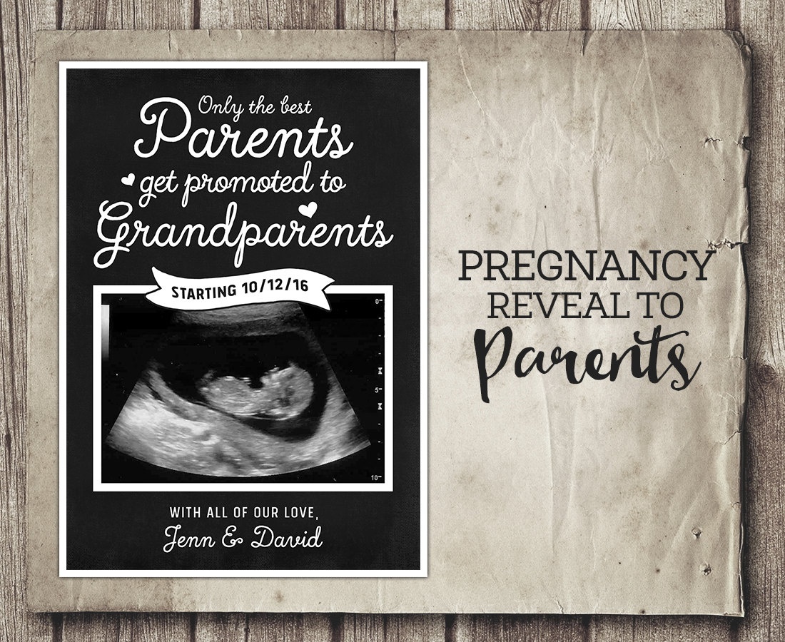 Pregnancy Reveal To Parents Printable Pregnancy Announcement | Etsy - Free Printable Pregnancy Announcement Cards