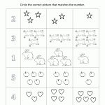 Preschool Math Worksheets   Matching To 5   Free Printable Preschool Math Worksheets
