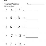 Preschool Simple Addition Worksheet Printable | Preschool Addition   Free Printable Simple Math Worksheets