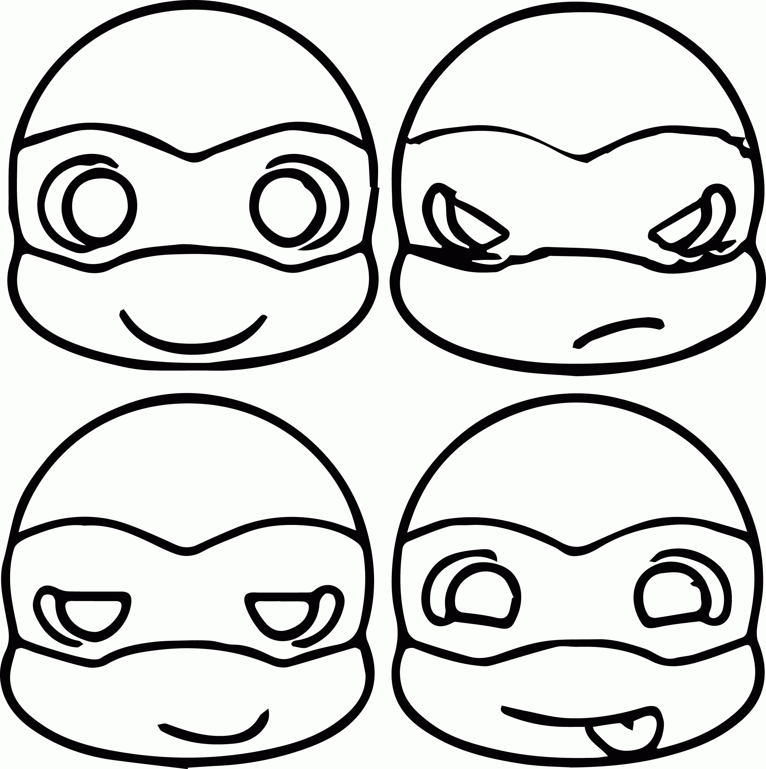 Preschool Teenage Mutant Ninja Turtles Coloring Pages Printable - Teenage Mutant Ninja Turtles Free Printable Mask