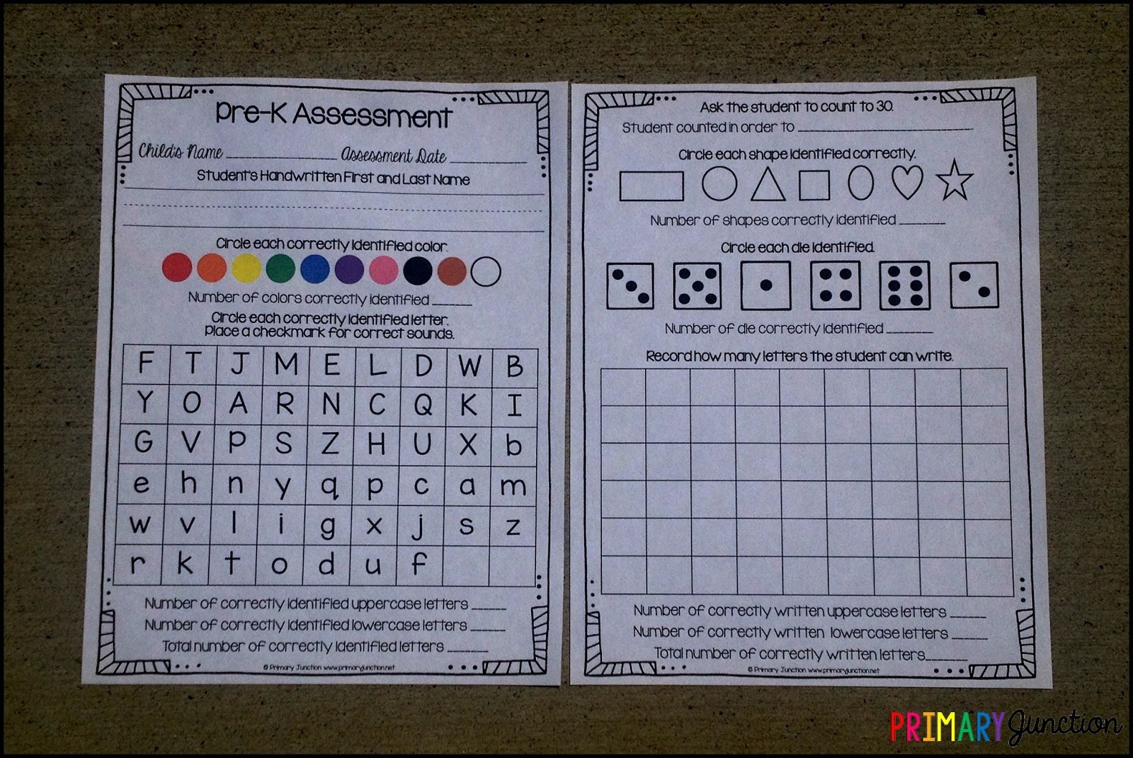 Primary Junction: Free Pre-K Assessment - Free Printable Pre K Assessment Forms