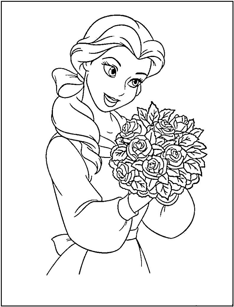 Princess Coloring Pages Printable | Disney Princess Coloring Pages - Free Printable Princess Jasmine Coloring Pages