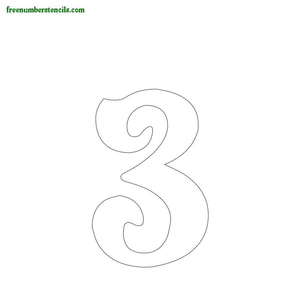 Print Free Spirals Number Stencils Online - Freenumberstencils - Online Letter Stencils Free Printable