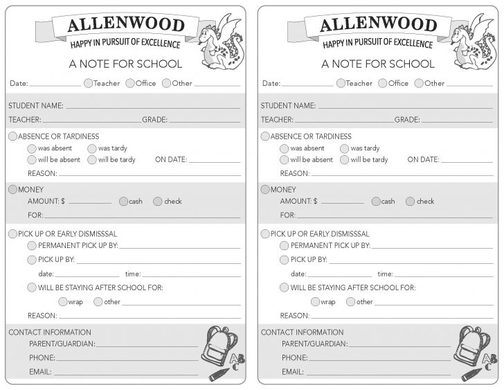 Free Printable School Notes