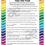 Printable Baby Shower Activity: Pass The Prize   Instant Download   Pass The Prize Baby Shower Game Free Printable