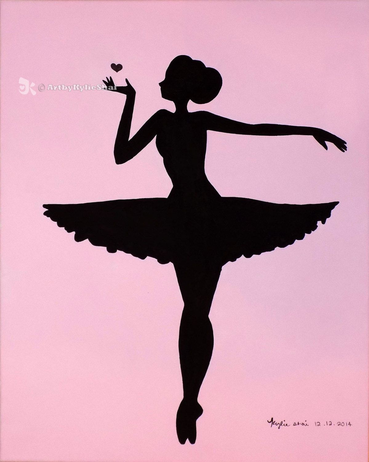 Printable (Ballerina Silhouette Pink)Artbykylieshai On Etsy | My - Free Printable Ballerina Silhouette