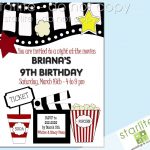 Printable Birthday Party Invitations Movie Theme | Movie Party   Movie Birthday Party Invitations Free Printable