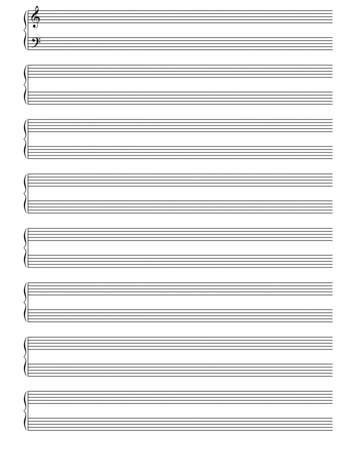 Free Printable Blank Music Staff Paper