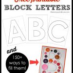 Printable Block Letters And Over 150 Ways To Fill Them!   The   Free Printable 4 Inch Block Letters