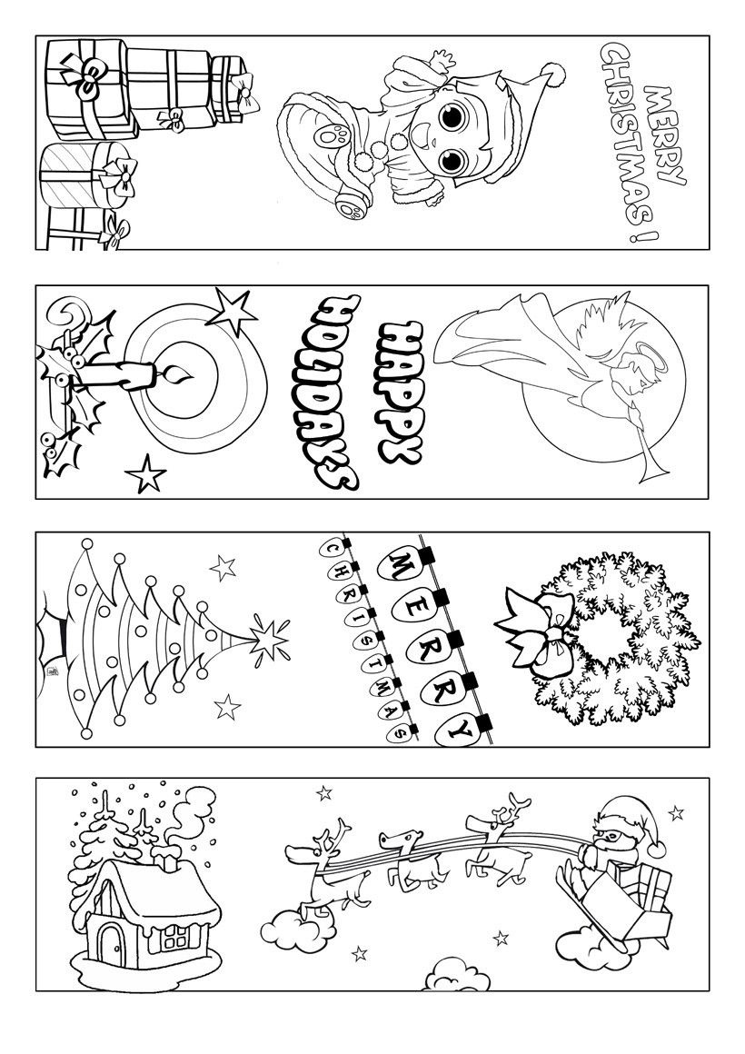 Printable Bookmarks To Color | To Make This Free Printable Black And - Free Printable Christmas Bookmarks To Color