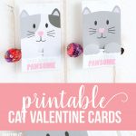 Printable Cat Valentine Day Cards | Valentine's Day Love | Diy   Free Printable Cat Valentine Cards