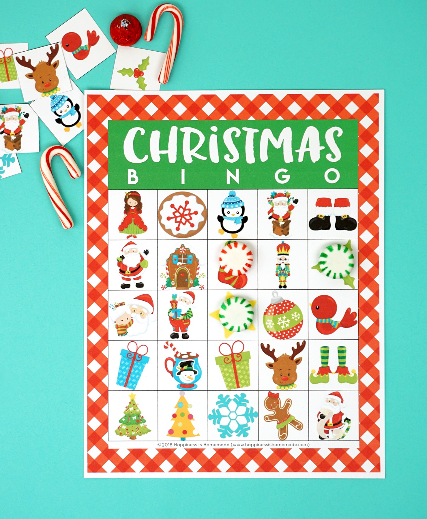 Printable Christmas Bingo Game - Happiness Is Homemade - Free Christmas Bingo Game Printable
