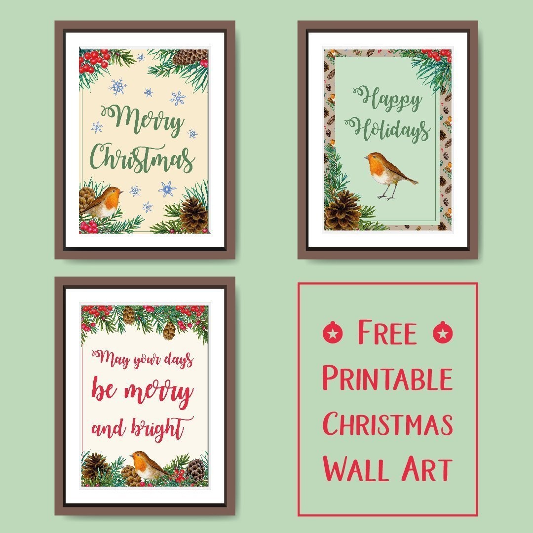 Printable Christmas Wall Art | Festive Freebie - Free Printable Christmas Art