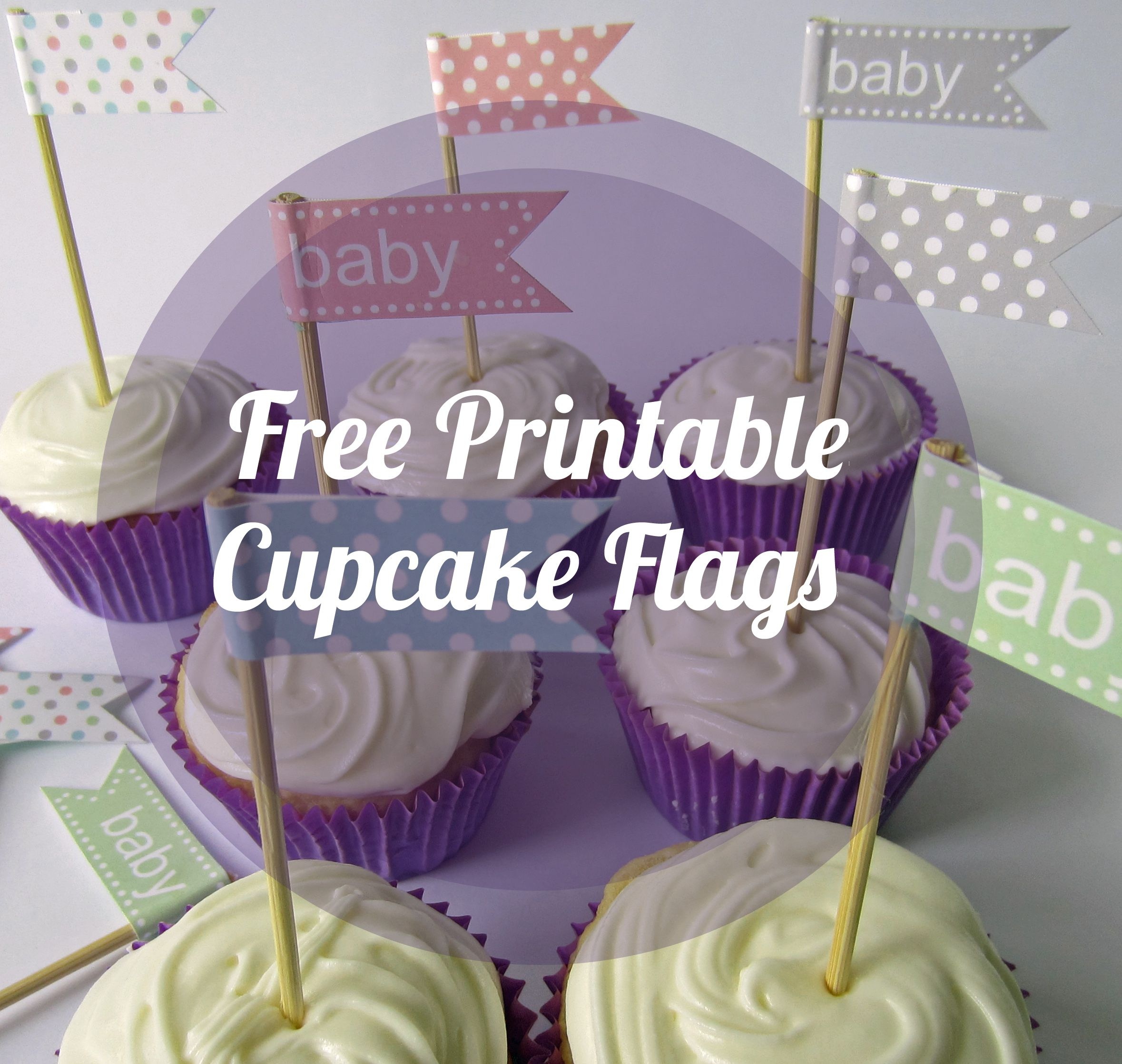 Printable Cupcake Flags | Free Printable Cupcake Flags | Baby - Cupcake Flags Printable Free