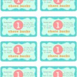 Printable Downloads For Mother Runners To Keep Their Sanity Over The   Free Printable Chore Bucks