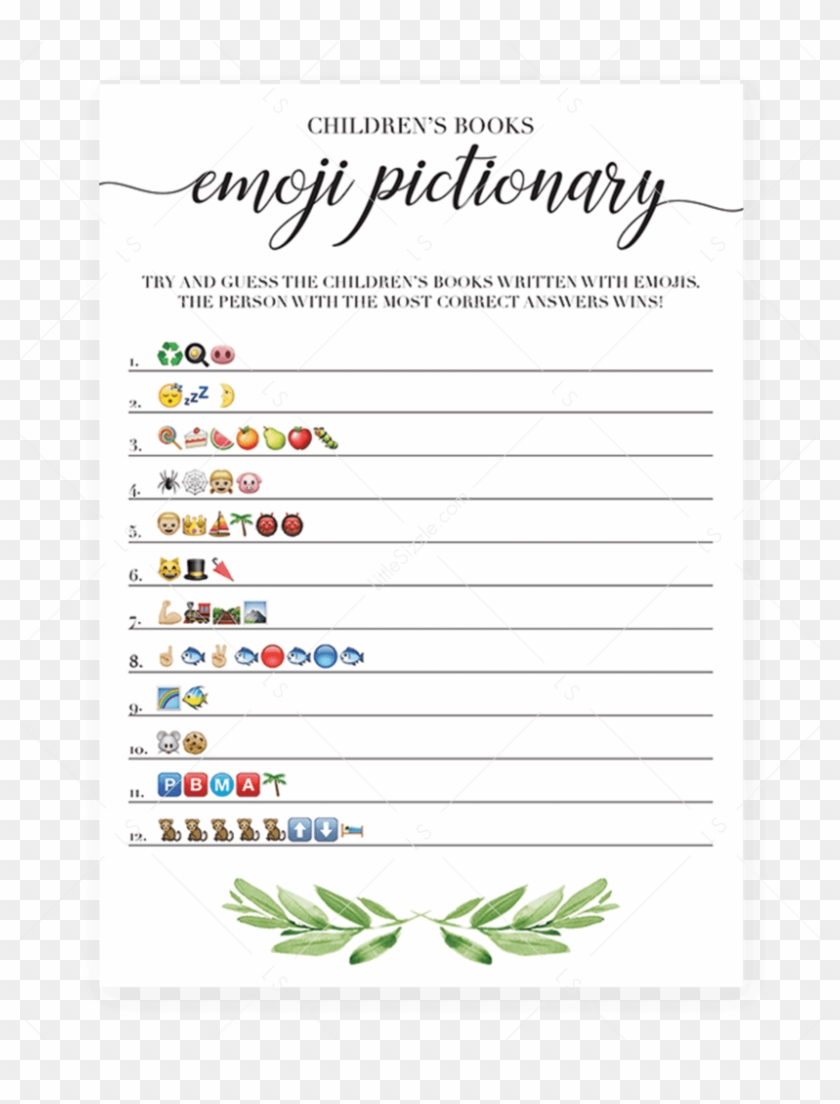 Printable Emoji Pictionary Baby Shower Games Instant - Emoji Baby - Wedding Emoji Pictionary Free Printable