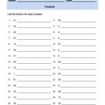 Printable Factors And Multiples Worksheets 4Th Grade   Free Printable Worksheets For 4Th Grade