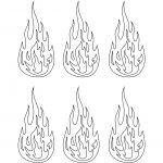 Printable Flame Stickers, Flame Templates, Flame Shapes   Free Printable Flame Template