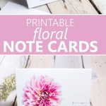 Printable Floral Note Cards | Free Printables  | Pinterest   Free Printable Note Cards