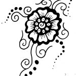 Printable Flower Stencil Patterns | Mehndi Flower   Free Printable Henna Tattoo Designs