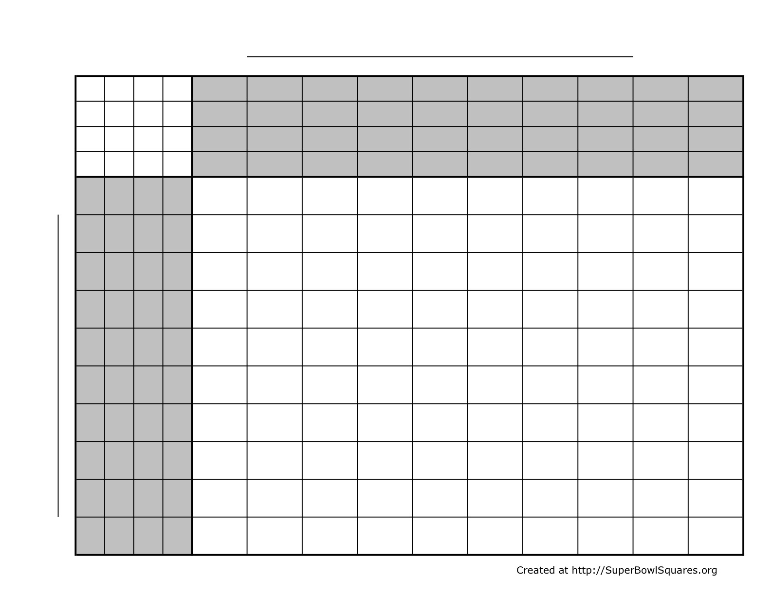 Printable 100 Square Football Board Printable Blank World