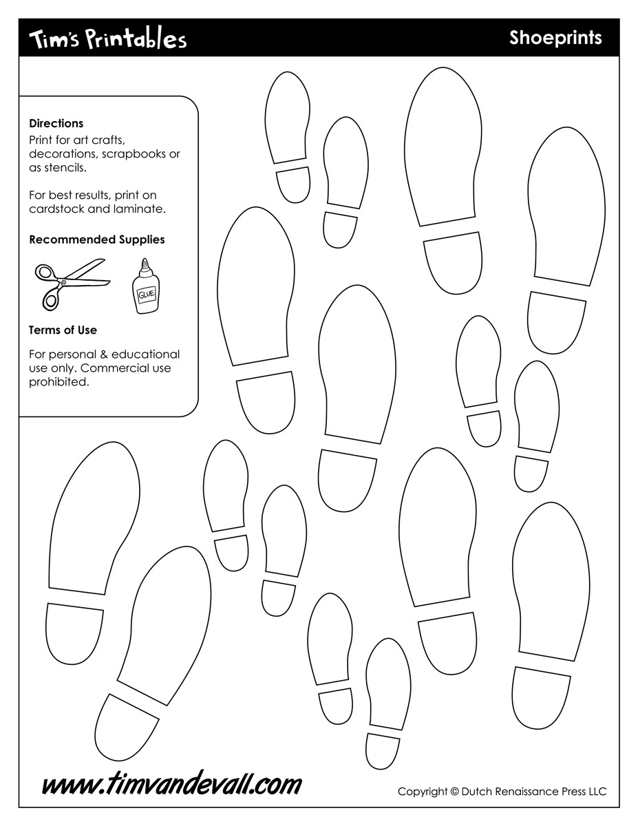 Printable Shoe Print Template