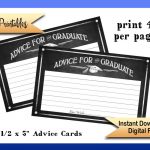 Printable Graduation Advice Cards Advice For Graduate Cards | Etsy   Free Printable Graduation Advice Cards