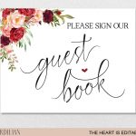 Printable Guest Book Templates   Tutlin.psstech.co   Please Sign Our Guestbook Free Printable