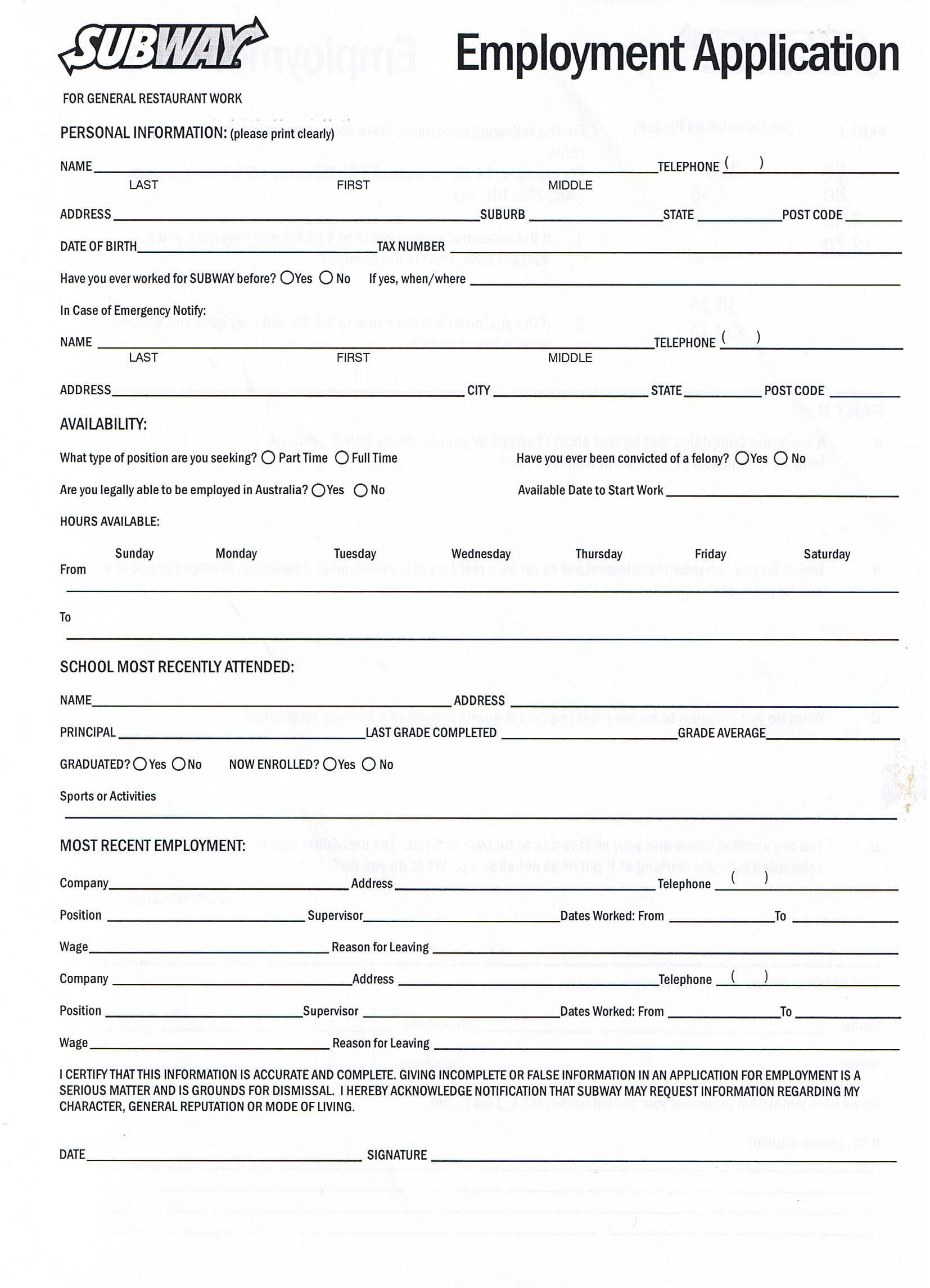 Printable Job Application Forms Online Forms, Download And Print - Free Online Printable Applications