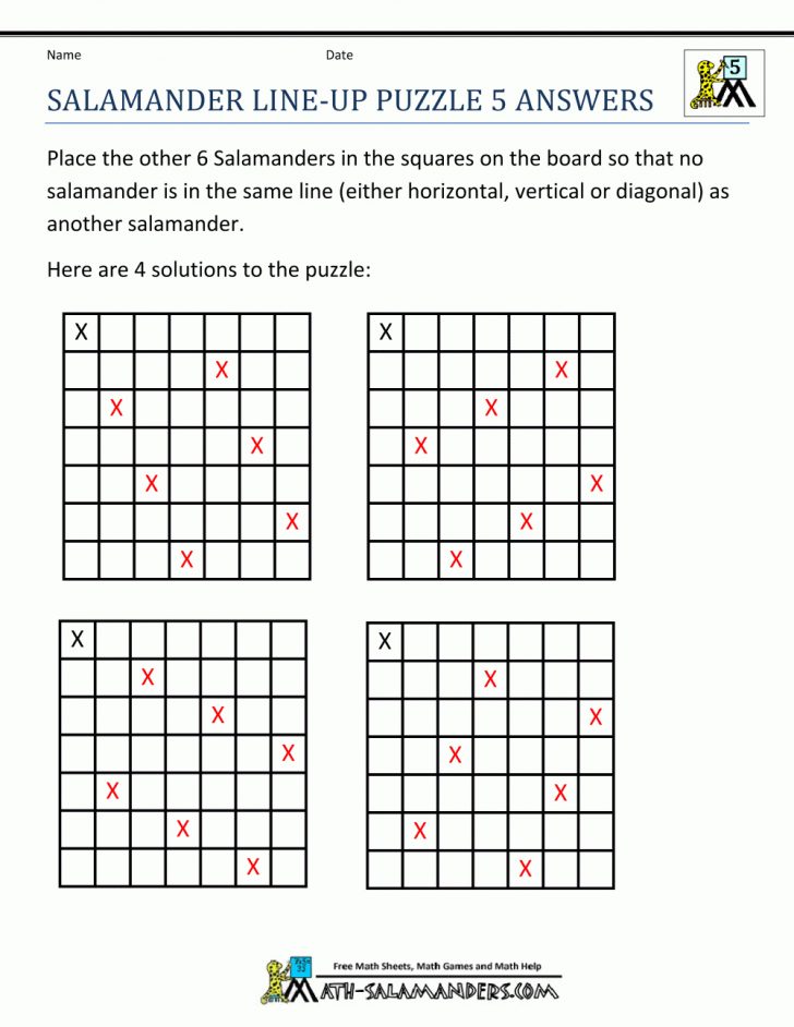 Free Printable Math Puzzles