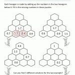 Printable Math Puzzles Sallys Hexagon Number Puzzle 5 | School   Free Printable Math Puzzles
