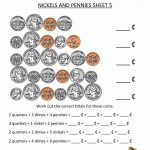 Printable Money Worksheets Counting Quarters Dimes Nickels And   Free Printable Worksheets For 2Nd Grade