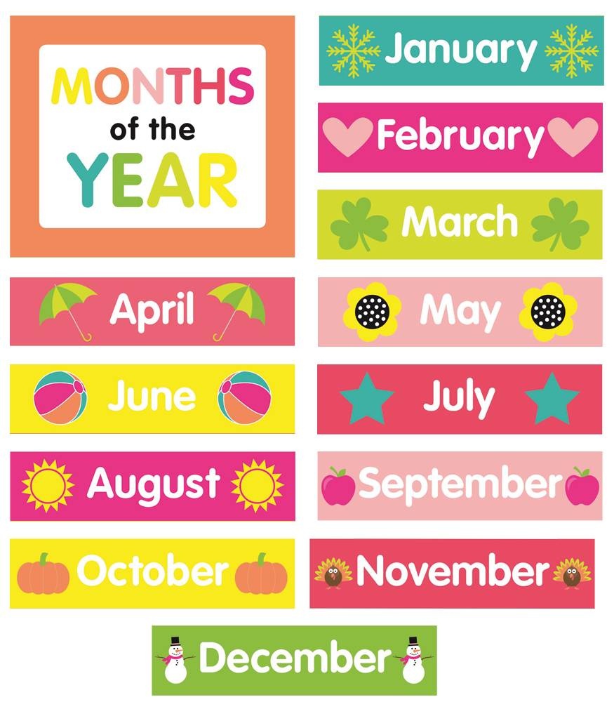 Months Of The Year Spelling, Tracing And Chart Teaching Free