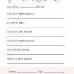 Printable Mother's Day Questionnaire   Free Printable Mothers Day Questions