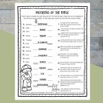 Printable Mothers Of The Bible Worksheet   Path Through The Narrow Gate   Free Printable Activities For Adults