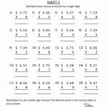 Printable Multiplication Sheet 5Th Grade   Multiplying Decimals Free Printable Worksheets