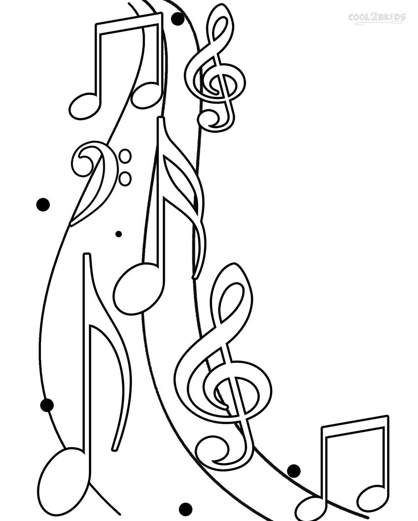 Printable Music Note Coloring Pages For Kids | Cool2Bkids - Free Printable Pictures Of Music Notes