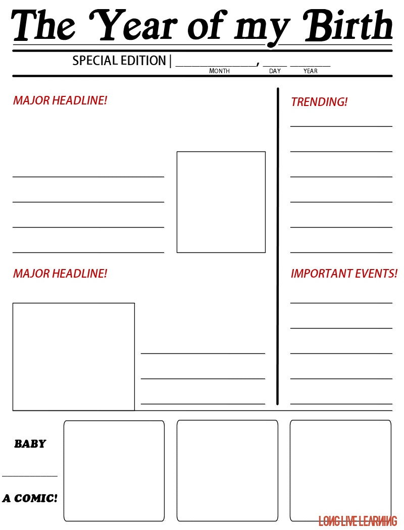 Free Printable Newspaper Templates For Students Free Printable