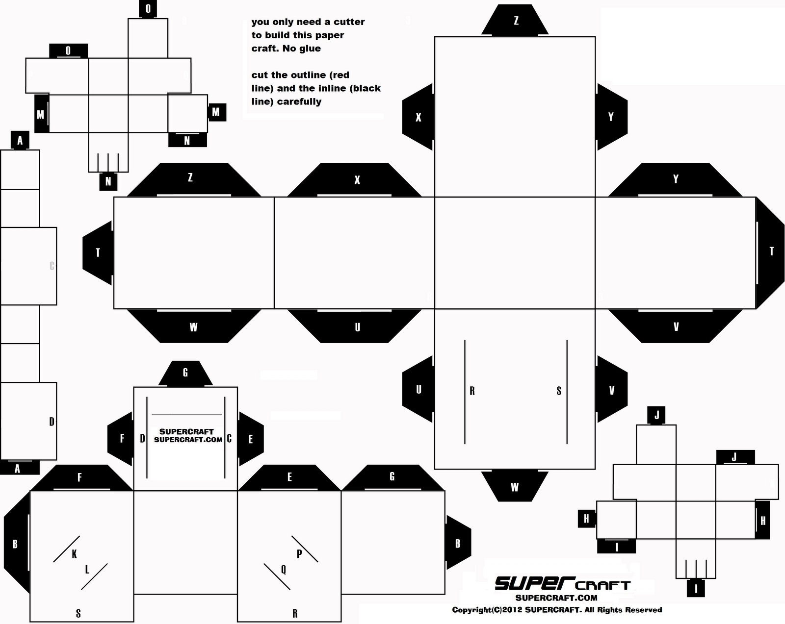 Printable Paper Crafts Templates Black And White | Chart And - Printable Paper Crafts Free