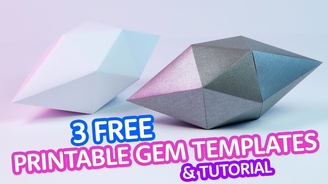 Printable Paper Gems &amp;amp; Crystal Templates | Diy | Origami - Printable Origami Instructions Free