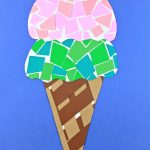 Printable Paper Mosaic Ice Cream Cone – The Pinterested Parent   Ice Cream Cone Template Free Printable